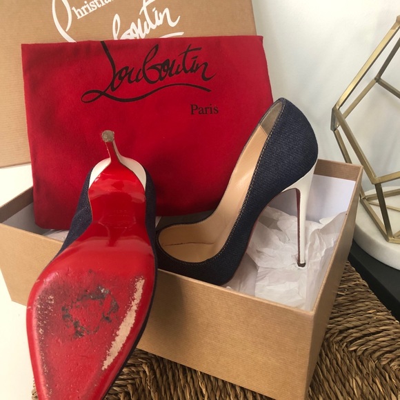 Christian Louboutin Denim Heels - Picture 3 of 6